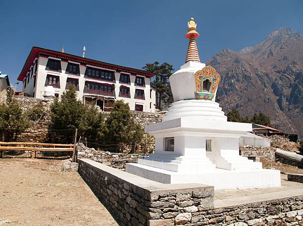 Tranquil Stupa Amidst Rolling Hills